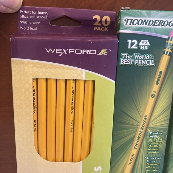Vtg Dixon Ticonderoga wexford Pencils 13806 + 13924 No. 2 Soft misc USA - Picture 7 of 12
